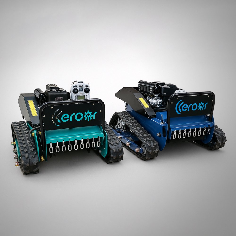 19.6inch Remote Flail Mower | Gas-electric Heavy-Duty Flail Mower for Farmland Orchards