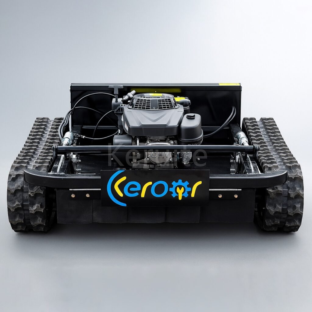 23.6inch Tracked remote control lawn mower with high climbing ability for weeding